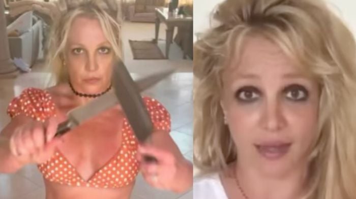 Britney Spears rompe su silencio sobre el video de Chilling Knives después de que la policía visitara su casa