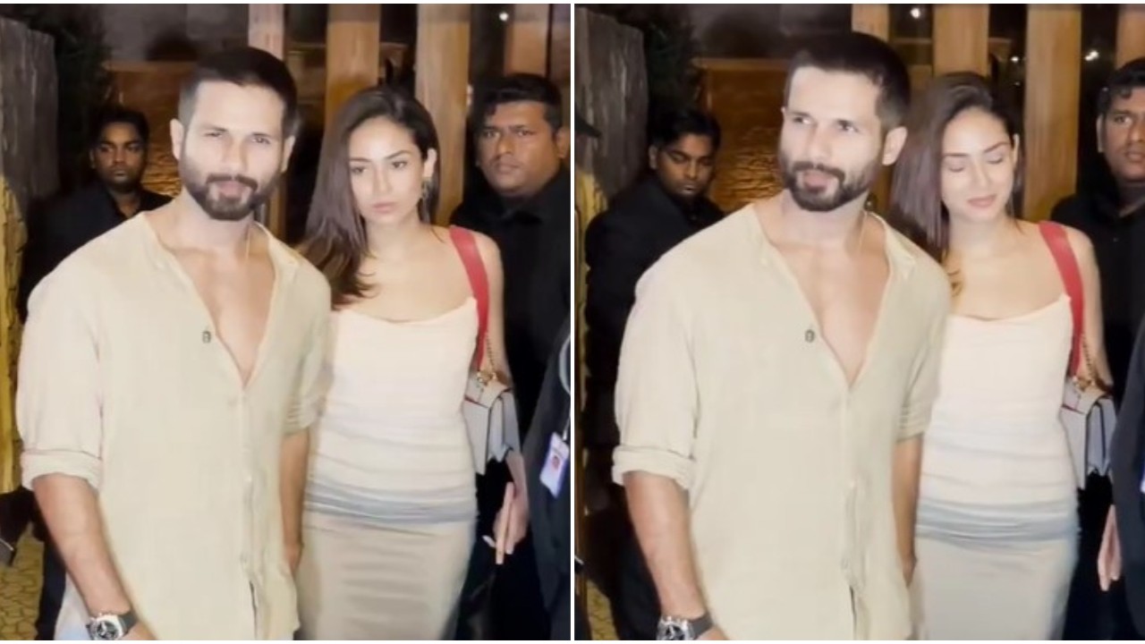 Shahid Kapoor y Mira Rajput muestran lindas sonrisas después de una cena romántica;  MIRAR