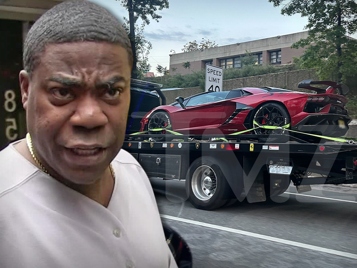El Lamborghini Aventador de Tracy Morgan fue golpeado de costado y otro automóvil de lujo roto