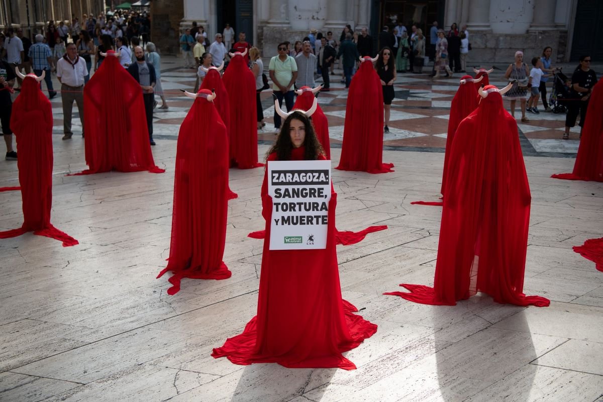 Protesta contra las corridas de toros en Zaragoza « Euro Weekly News
