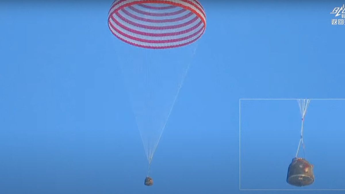 Los 16 astronautas chinos de Shenzhou aterrizan sanos y salvos después de la misión de la estación espacial