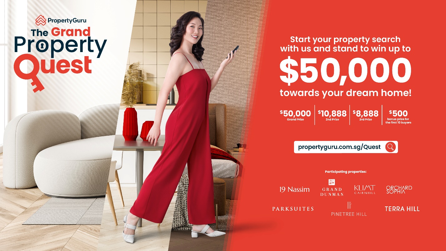 PropertyGuru lanza ‘The Grand Property Quest’ con un gran premio de 50.000 SGD para recompensar a los buscadores de propiedades en su viaje de búsqueda de vivienda