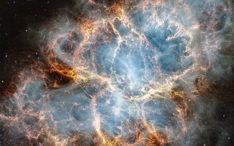 Vea la nueva y espectacular vista de la Nebulosa del Cangrejo del JWST