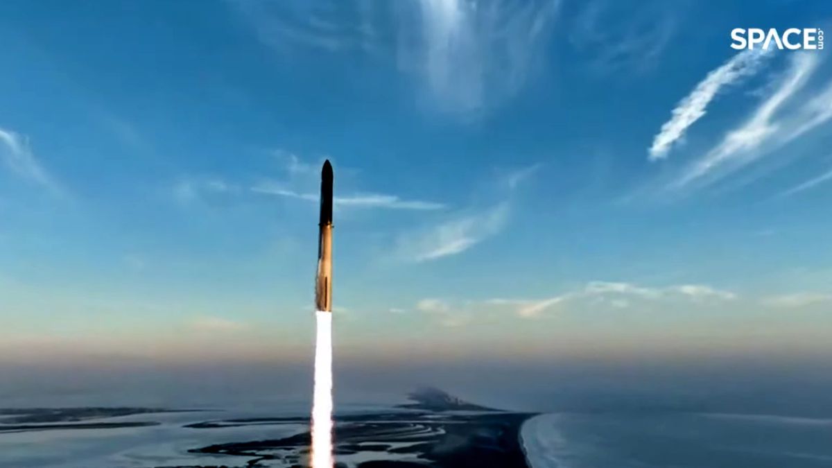 El megacohete SpaceX Starship se lanza en el segundo vuelo de prueba, pero explota