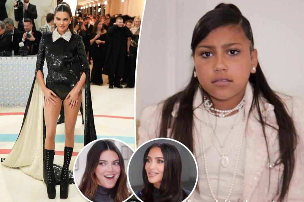 La hija de Kim Kardashian, North, le dijo a Kendall Jenner que la madre estaba ‘hablando mierda’ sobre el look de la Met Gala 2023