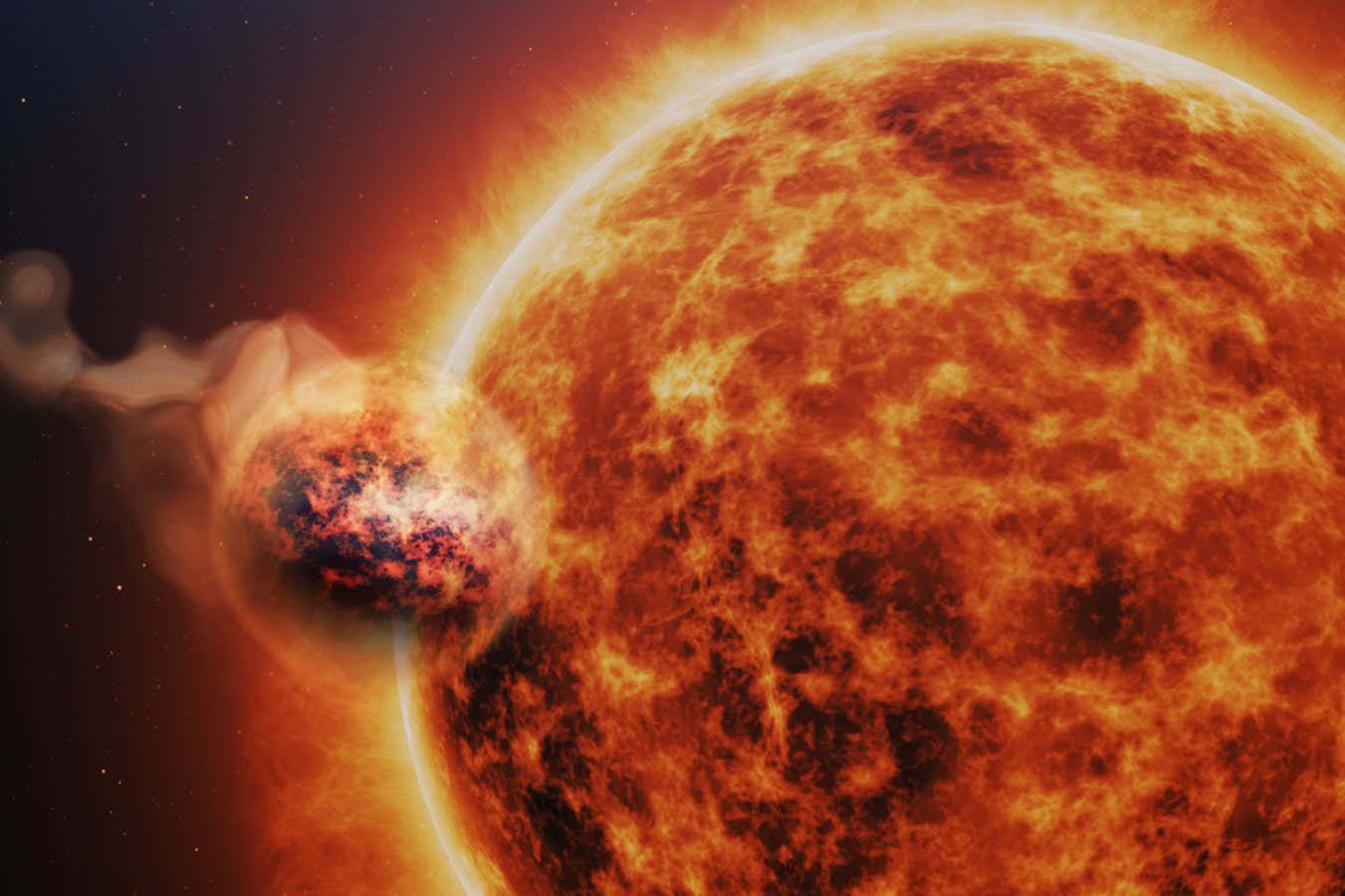 Exoplaneta esponjoso devastado por su sol tiene nubes de las que llueve arena