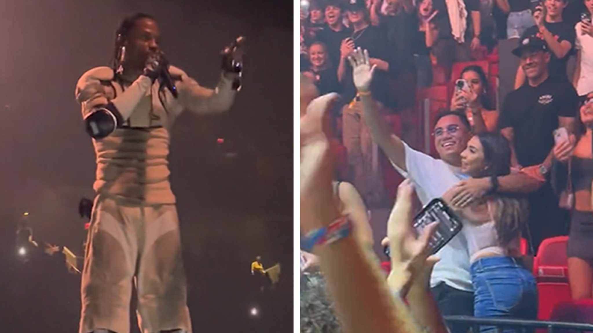 Travis Scott evita que una pareja se pelee durante la gira Circus Maximus