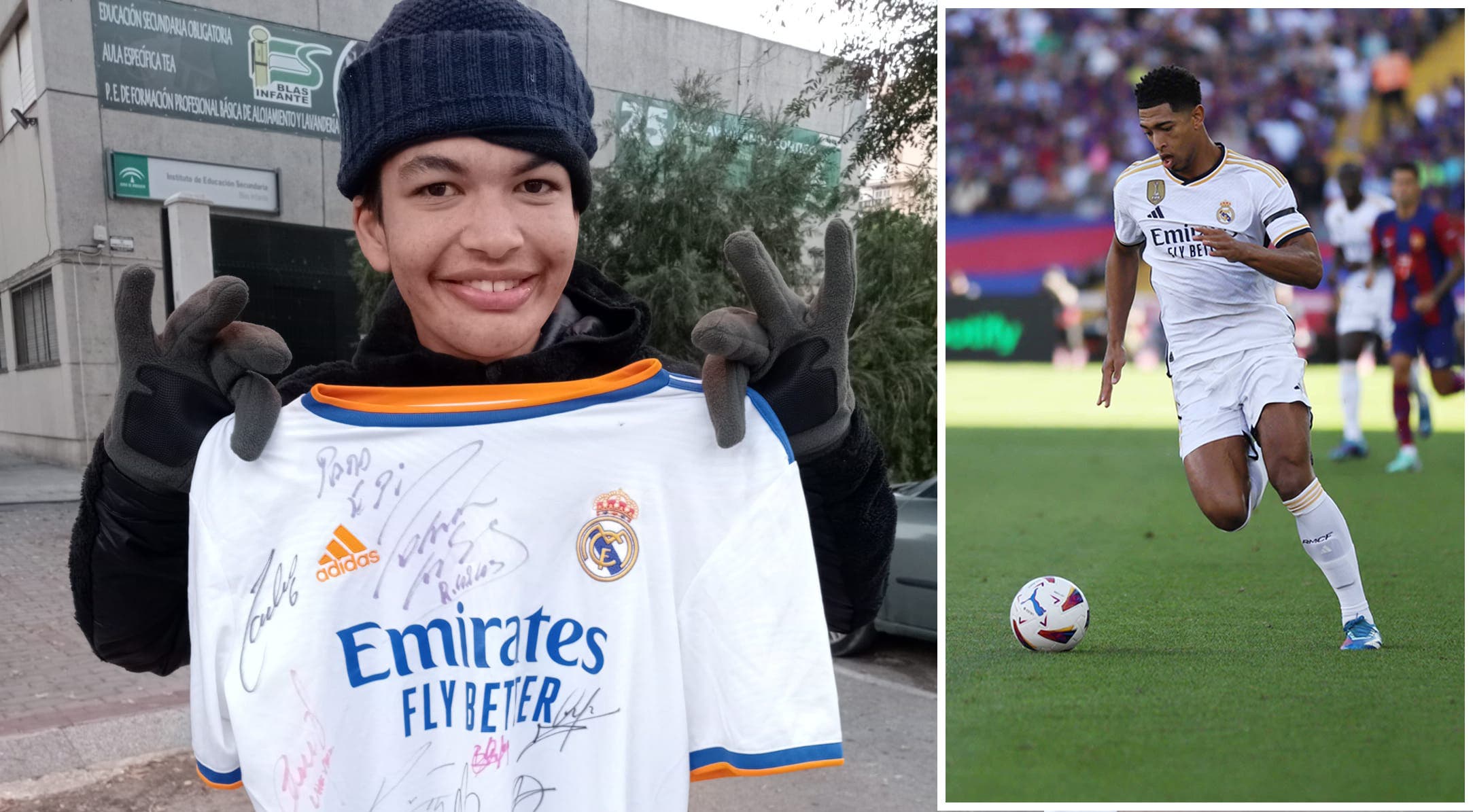 Los sueños se hacen realidad: el futbolista autista inspirado por su compatriota expatriado británico Jude Bellingham recibe una camiseta firmada por el Real Madrid