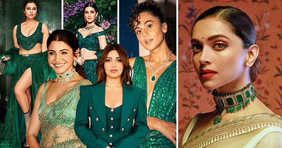 8 veces las divas de Bollywood nos mostraron cómo lucir esmeraldas encantadoras
