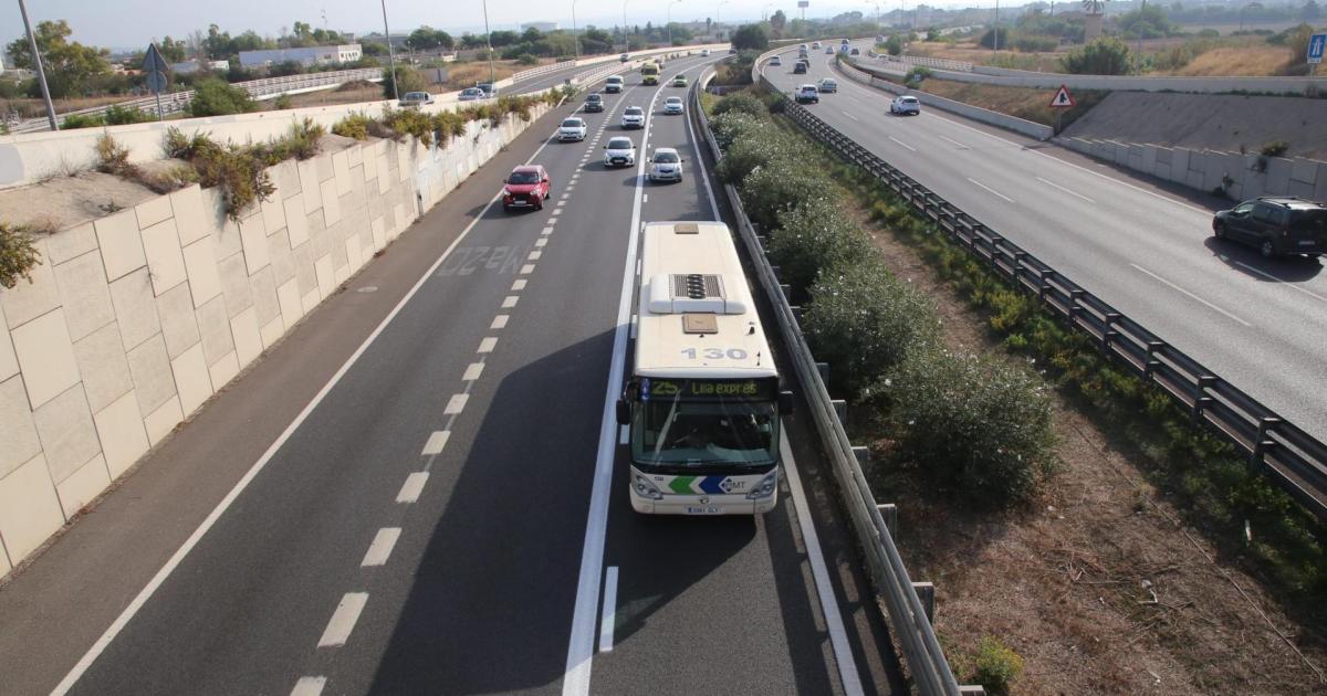 Carril HOV de Palma, pero sólo en hora punta