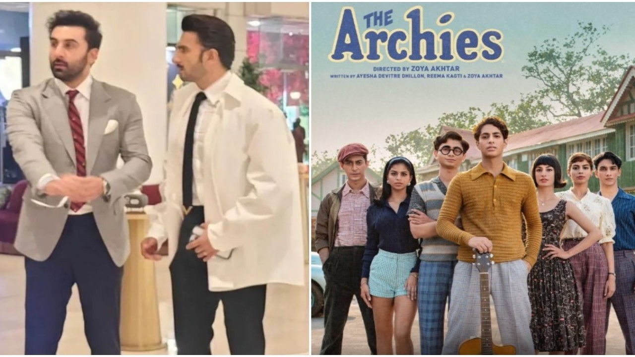 Ranbir Kapoor-Ranveer Singh entablan una conversación seria en la proyección de The Archies, ver FOTOS