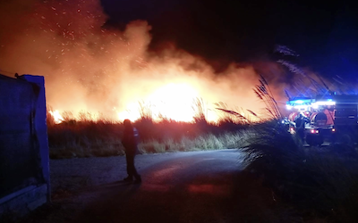 Vientos fuertes = incendios Vega