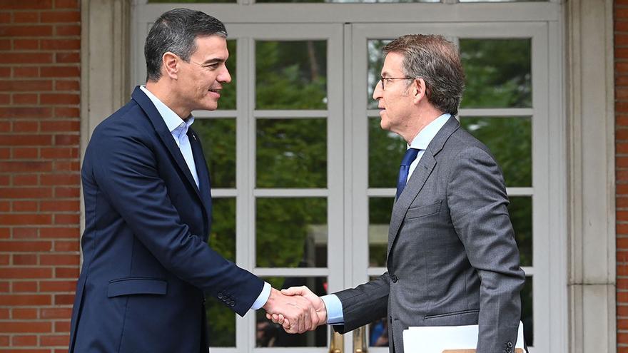 Sánchez y Feijóo se reúnen hoy en el Congreso con pocas esperanzas de acuerdo