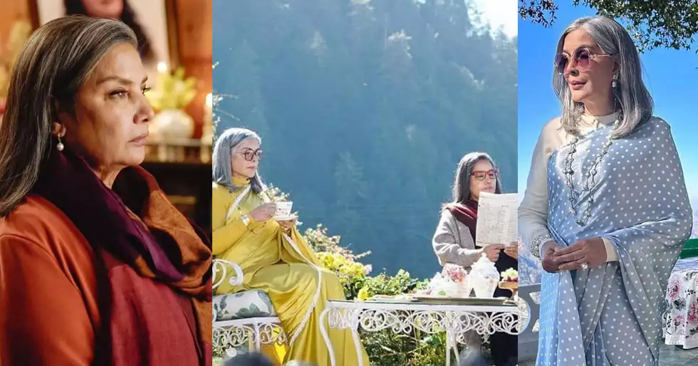 Imágenes de BTS de Bun Tikki protagonizadas por Zeenat Aman, Shabana Azmi y Abhay Deol
