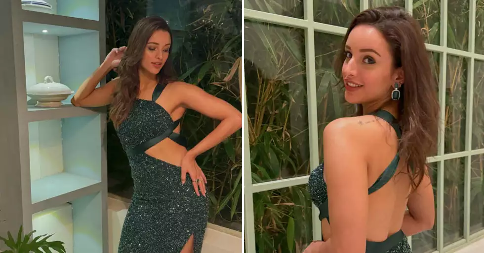 El encantador vestido verde de Triptii Dimri es perfecto para la temporada navideña