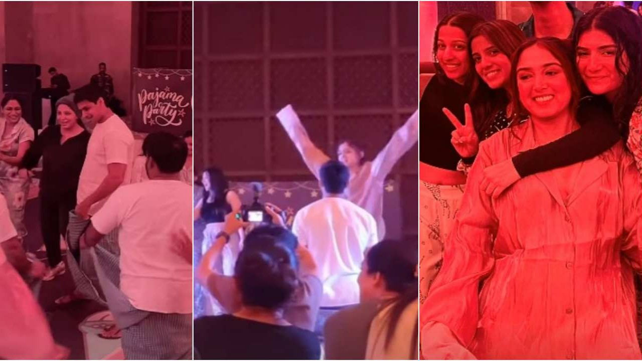 DENTRO de la fiesta de pijamas de Ira Khan-Nupur Shikhare: la linda actuación de la novia en Love Story;  El novio baila Lungi Dance