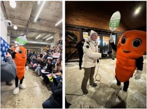 ‘¡Cómeme!’  Chris P. Carrot dice que los candidatos presidenciales deben volverse veganos para combatir la catástrofe climática y más en New Hampshire