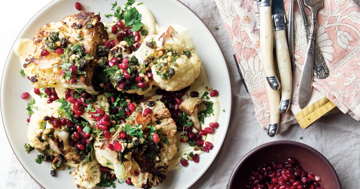 Recetas abundantes fáciles y sin alérgenos para coliflor y filete de falda