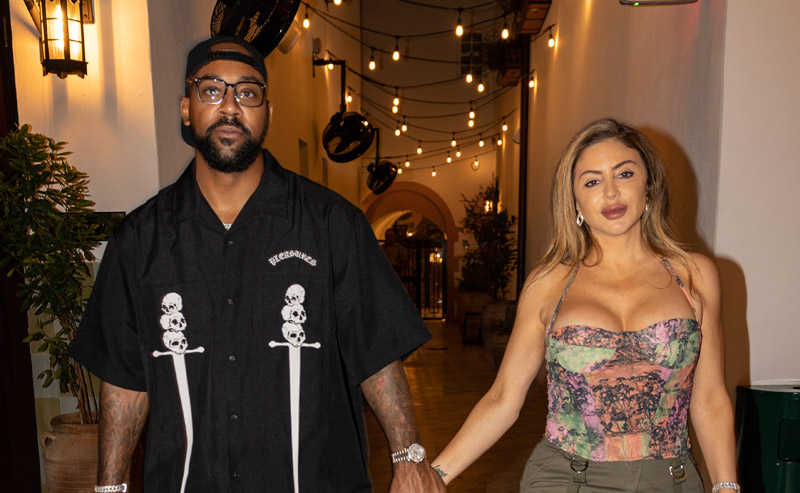 La pareja de ‘Los Traidores’, Larsa Pippen y Marcus Jordan, vistos en una cena en Miami en medio del éxito de Peacock Show