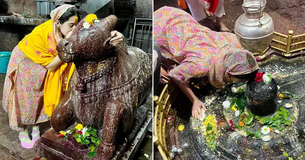 Sara Ali Khan ofrece oraciones en el templo Grishneshwar Jyotirlinga.  Ver fotos:
