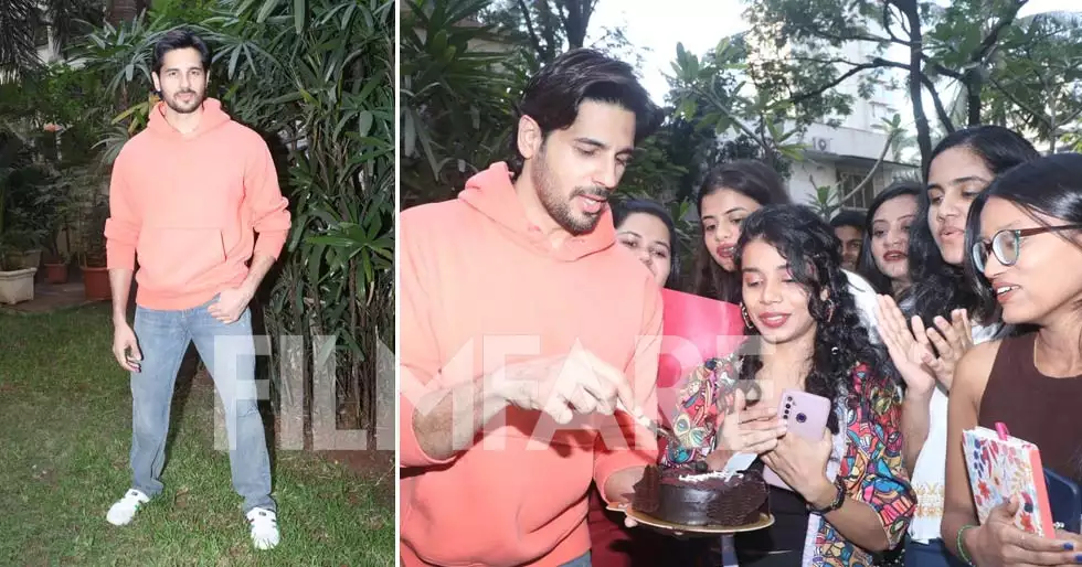 Sidharth Malhotra celebra su cumpleaños con sus fans.  Ver fotos: