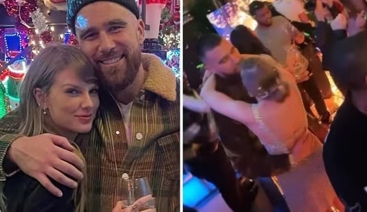 Taylor Swift y Travis Kelce reciben el Año Nuevo… ¡CON UN BESO!