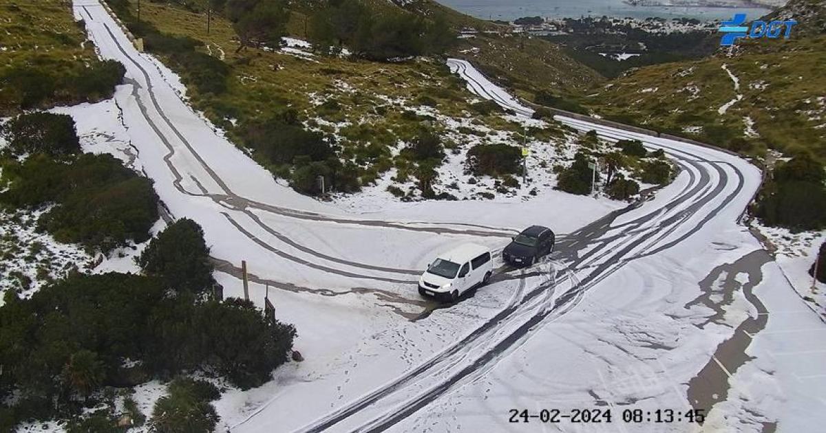 Espectacular granizada en varios puntos de Mallorca, se pronostica nieve, enero fue el segundo más cálido registrado en la isla