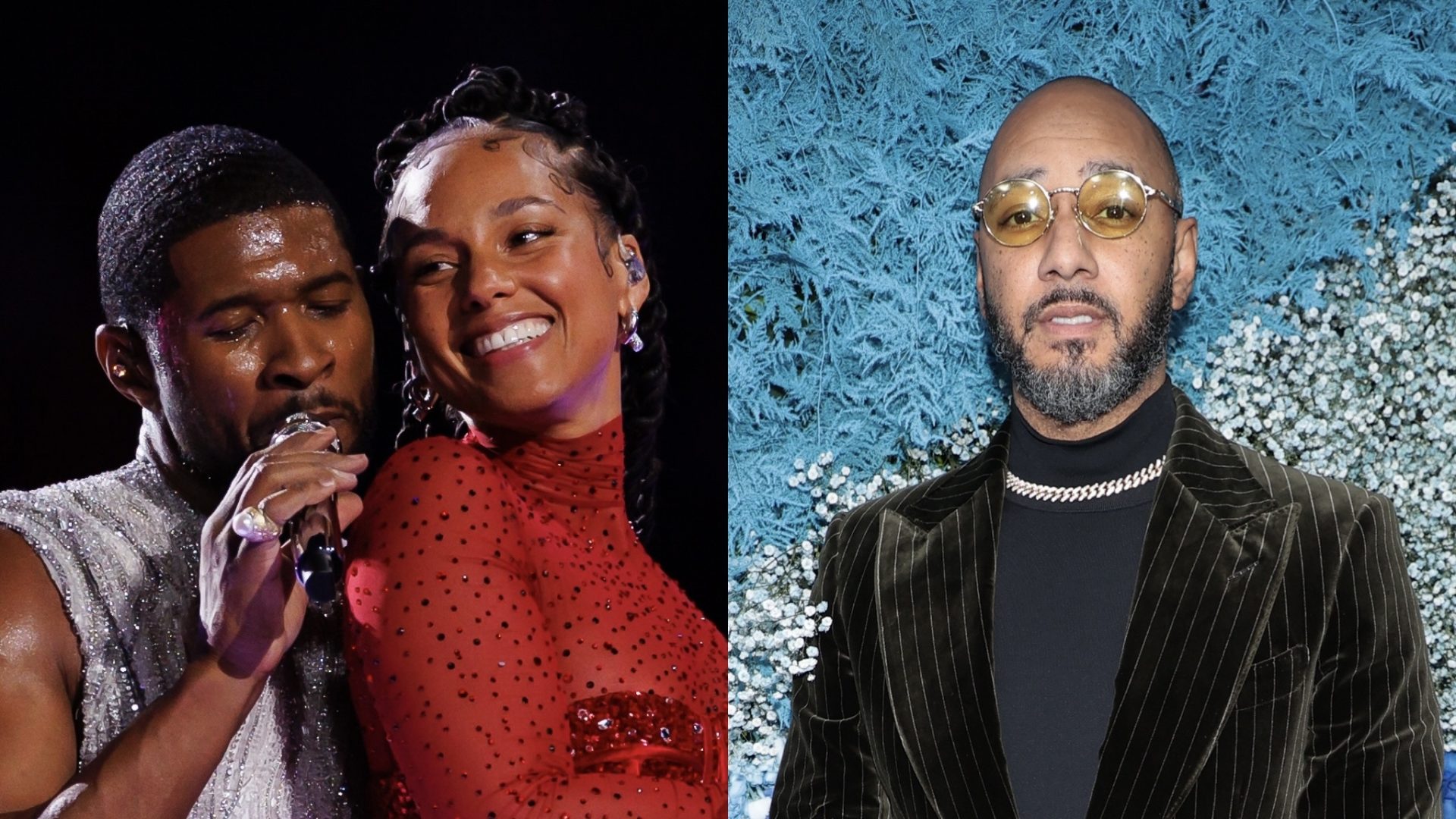 Usher habla sobre la actuación con Alicia Keys y habla con Swizz Beatz