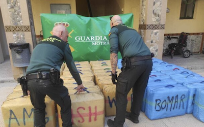 Droga interceptada en la playa de Motril