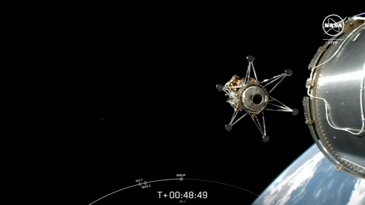 El módulo de aterrizaje lunar de Intuitive Machines está en camino de aterrizar el 22 de febrero después de que el motor se queme
