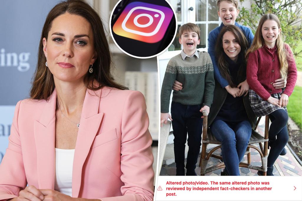 Instagram proporciona una advertencia de ‘fotografía alterada’ a la fotografía del Día de la Mamá de Kate Middleton