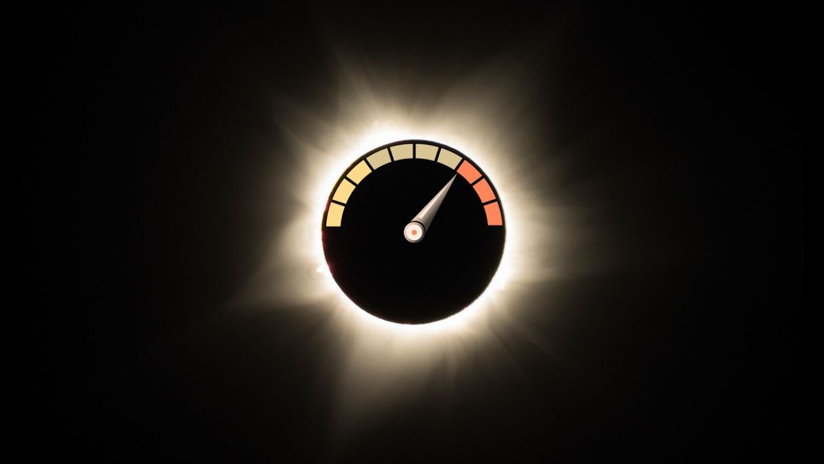 ¿A qué velocidad viajará el eclipse solar total de abril?