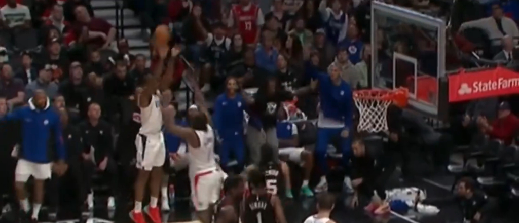 James Harden parecía haber intentado bloquear un saltador de Kawhi Leonard