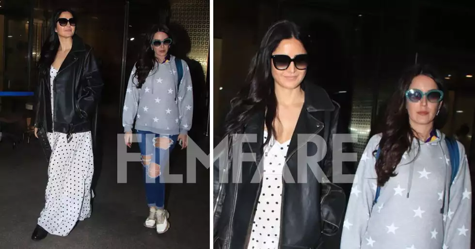 Katrina Kaif regresa a Mumbai desde Delhi con su hermana.  Fotos: