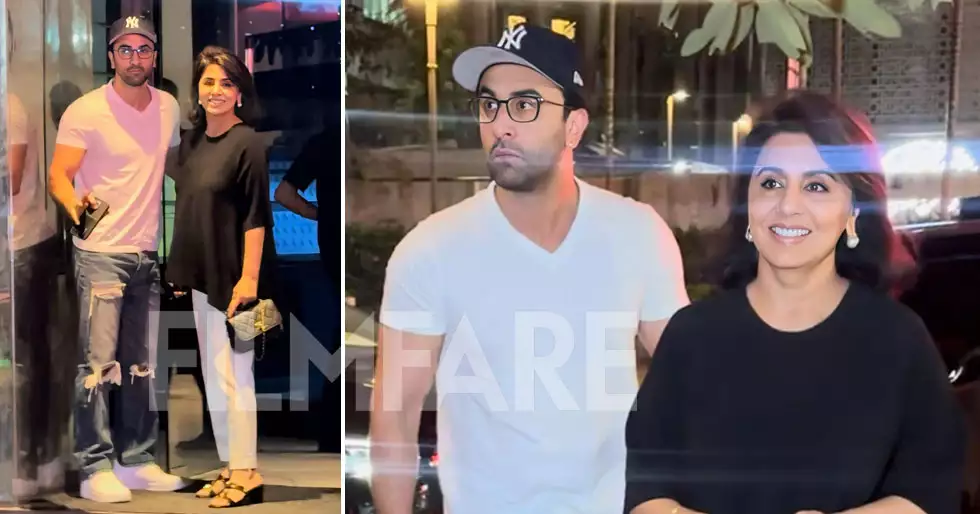 Ranbir Kapoor sale a cenar con su mamá Neetu Kapoor en la ciudad.  Ver fotos: