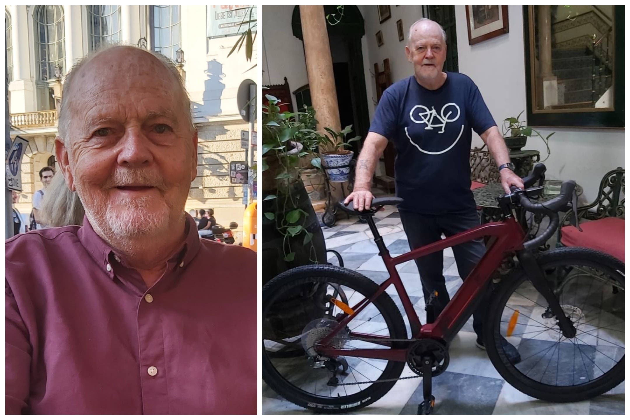 Un expatriado británico de 75 años recorre 1.000 kilómetros en bicicleta por España para recaudar fondos para una organización benéfica para personas sin hogar que le es muy cercana.