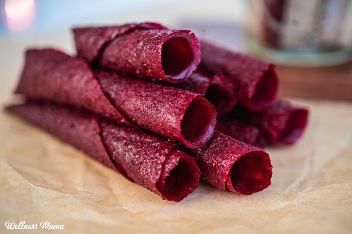 Receta de cuero de frutas de fresa