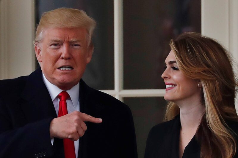 Trump no responde cuando se le pregunta si Hope Hicks lo traicionó