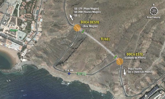 Proyecto del Nuevo Túnel de Mogán en la GC-500 de Gran Canaria • Noticias de Canarias