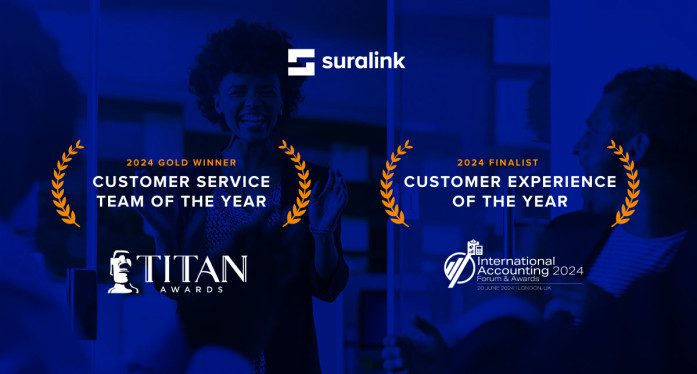 Suralink gana el oro en los premios Titan Business Awards 2024 y avanza a las finales de los premios internacionales de contabilidad por su servicio al cliente superior