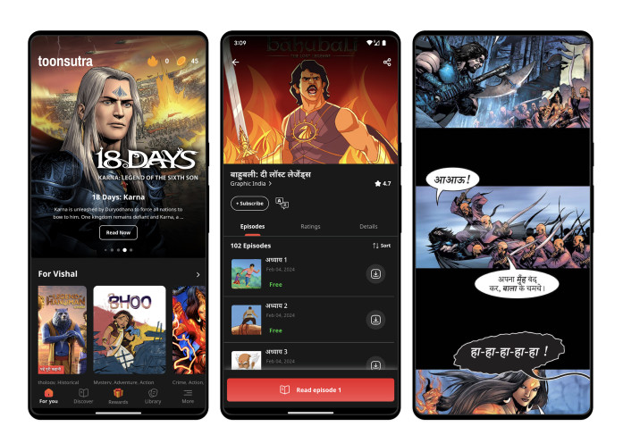 Toonsutra se convierte en la aplicación de webtoon número uno de la India y amplía su crecimiento y contenido con algunos de los editores y socios más importantes del mundo