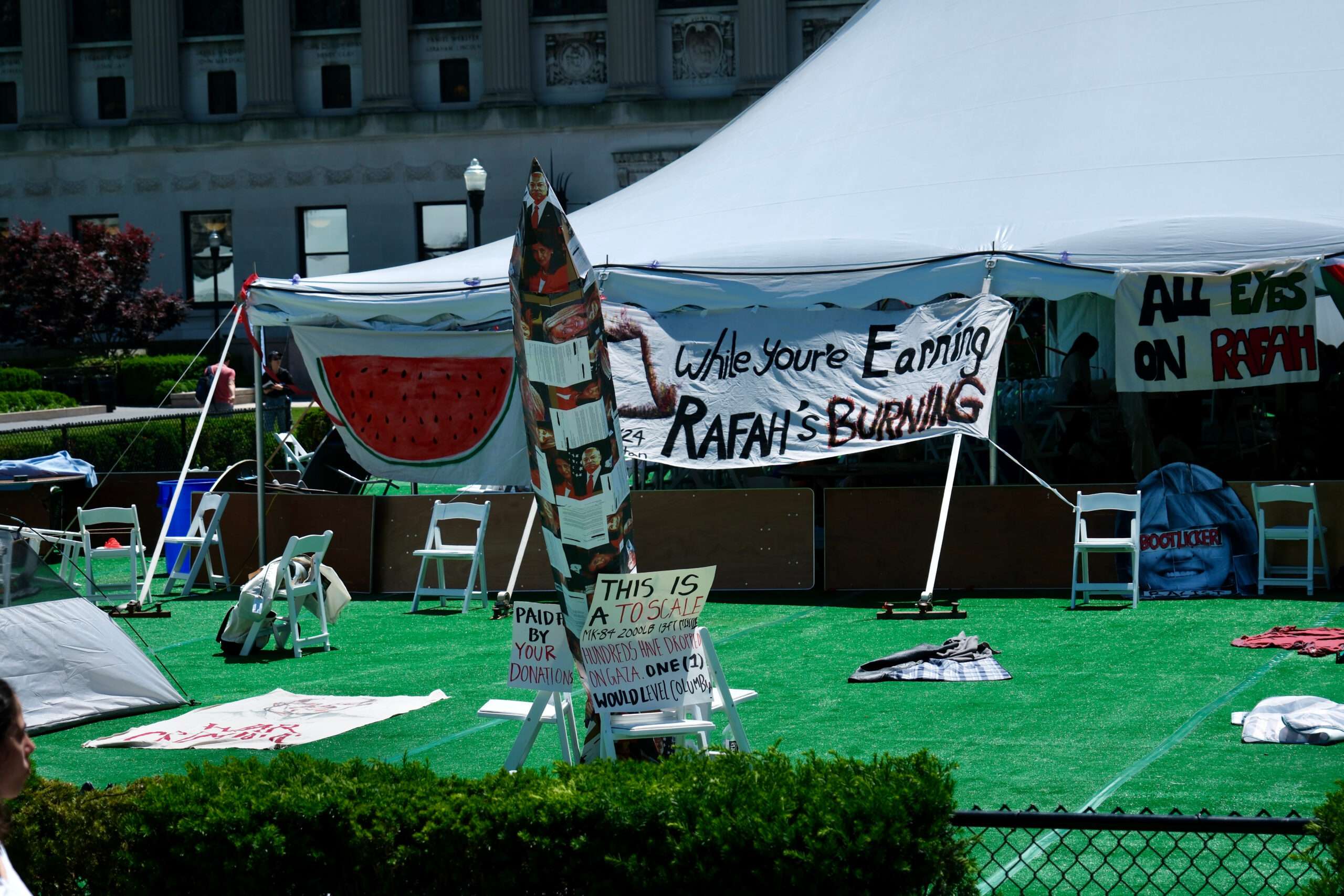 Los estudiantes palestinos en Columbia siguen protestando.  ¿Alguien está escuchando?