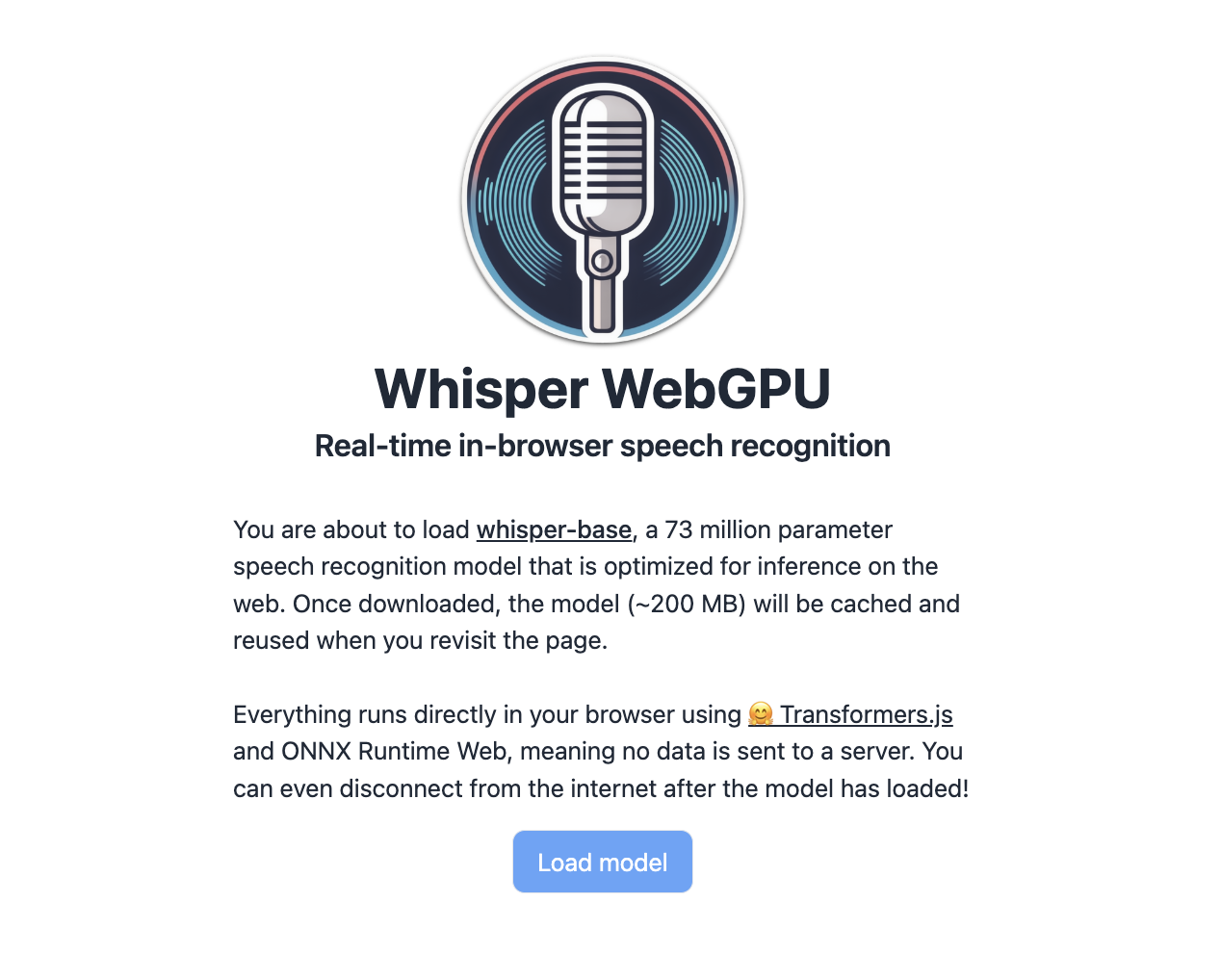 Whisper WebGPU: reconocimiento de voz en el navegador en tiempo real con OpenAI Whisper
