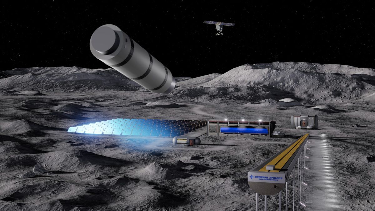 ¿Podríamos lanzar recursos desde la luna con cañones de riel electromagnéticos?