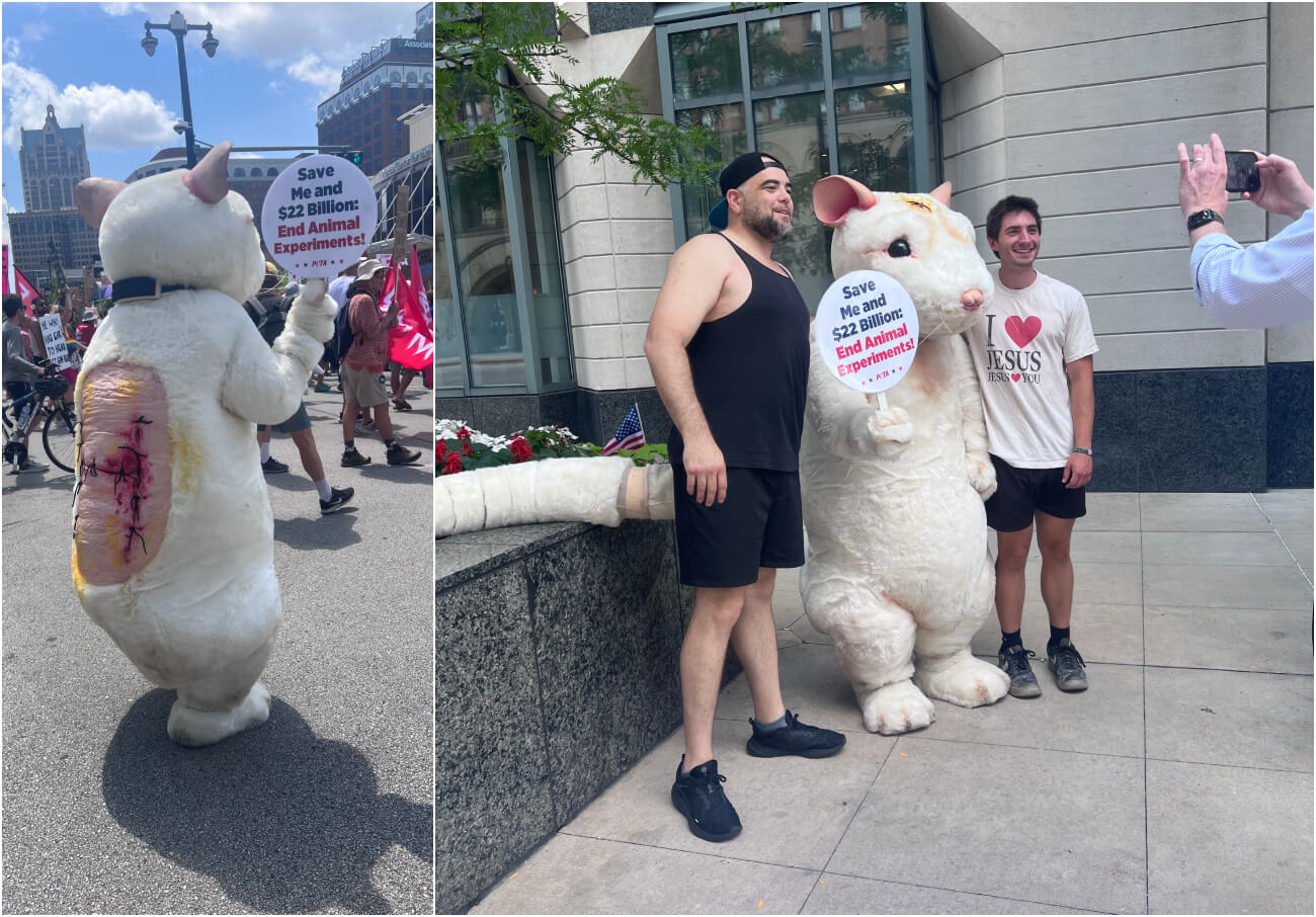 PETA irrumpe en la Convención Nacional Republicana de 2024