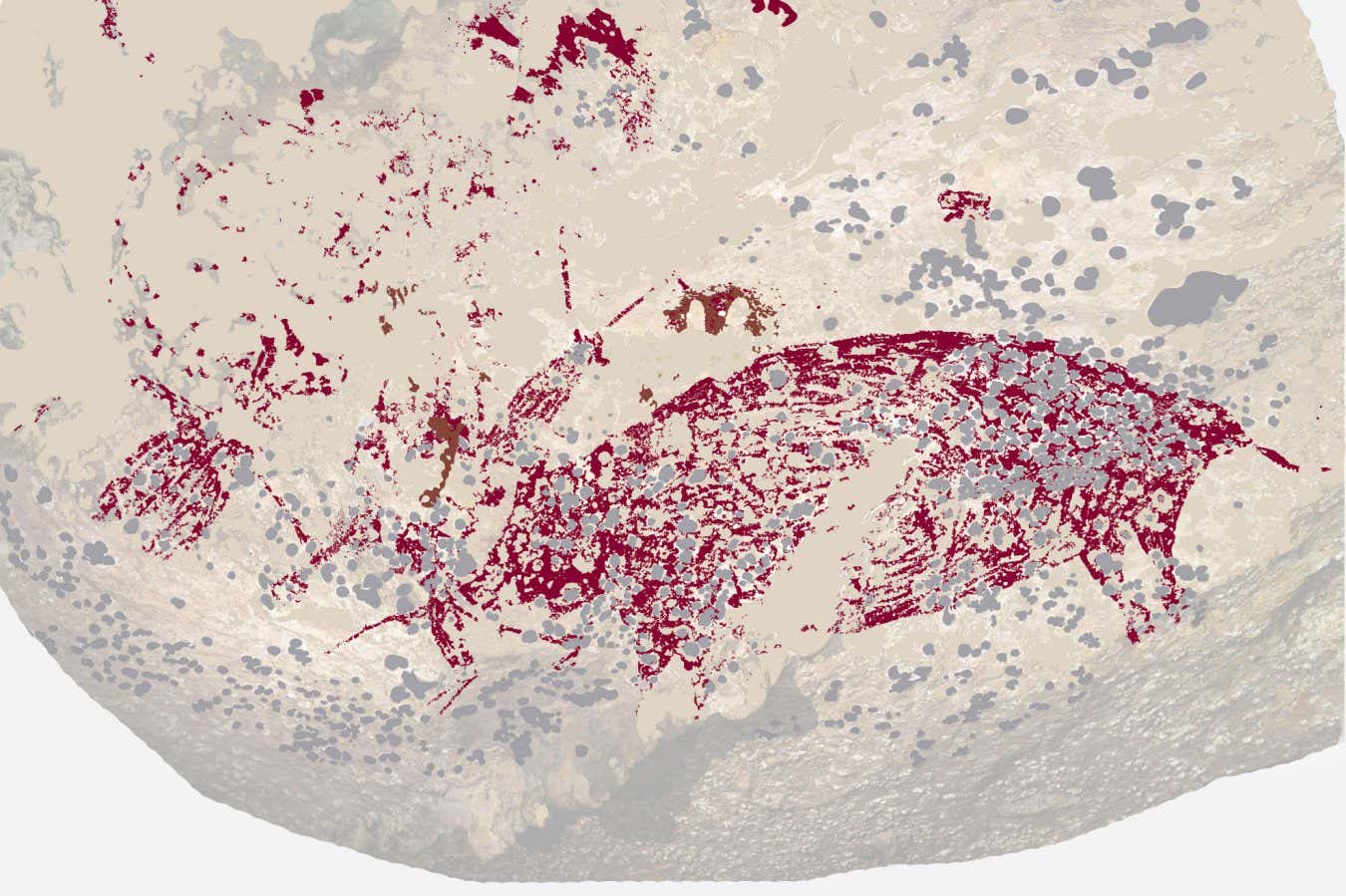 La imagen de un cerdo de 50.000 años de antigüedad es el arte narrativo más antiguo conocido