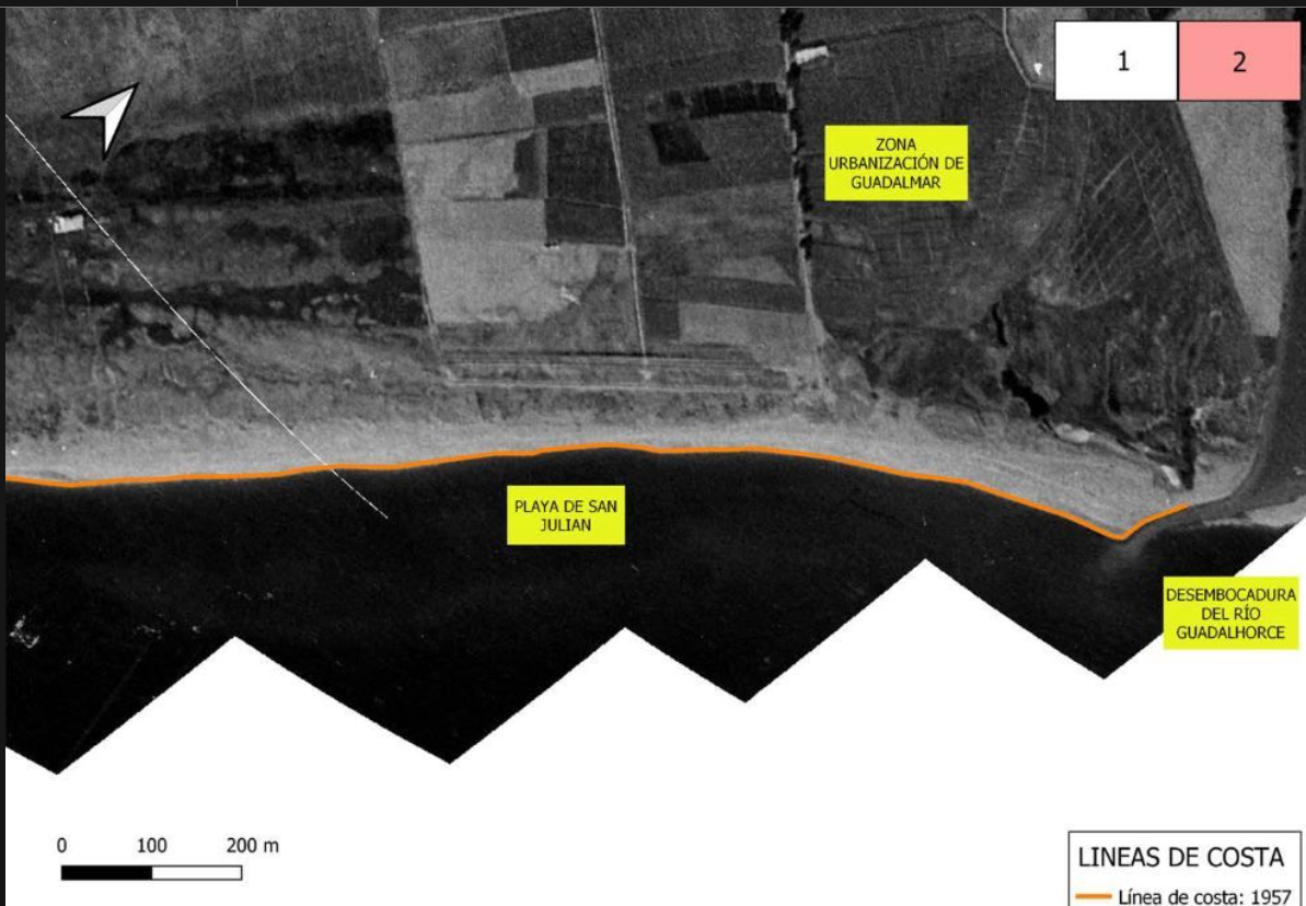 La erosión del litoral español: imágenes tomadas con 70 años de diferencia muestran cómo el mar está ‘devorando’ las playas de la Costa del Sol