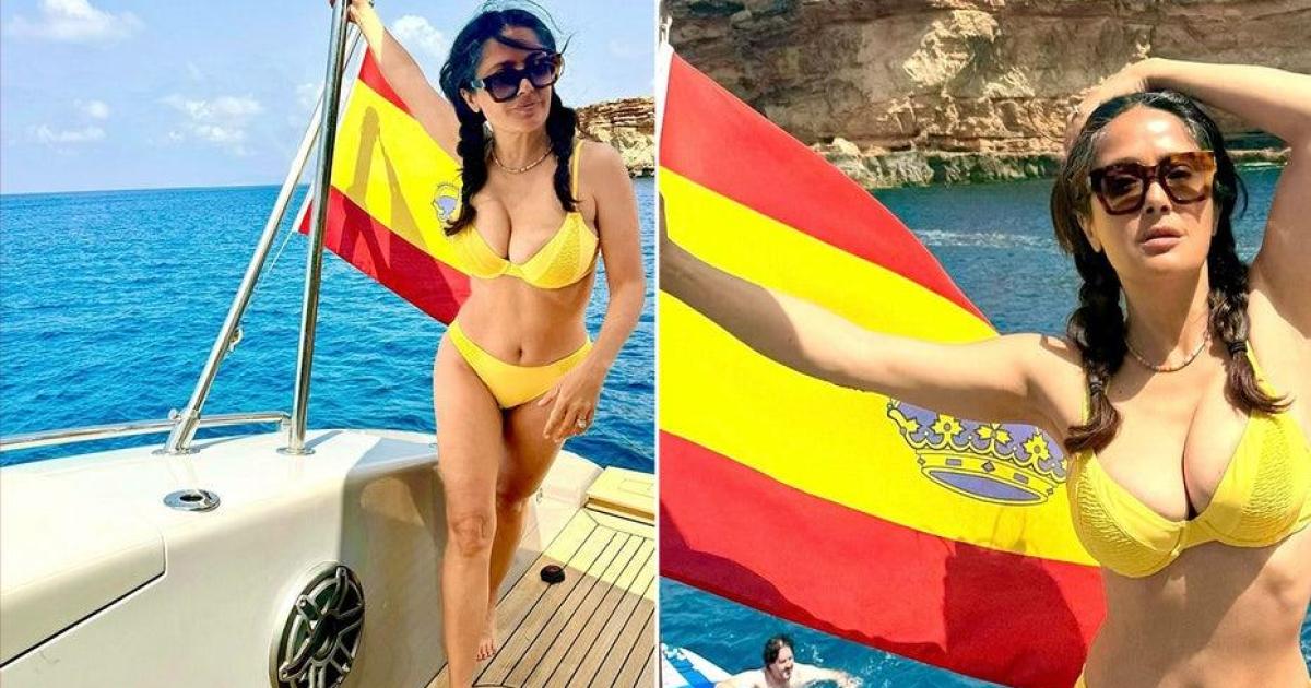 Celebridades de Mallorca: Salma Hayek brilla en Baleares: la actriz luce espectacular