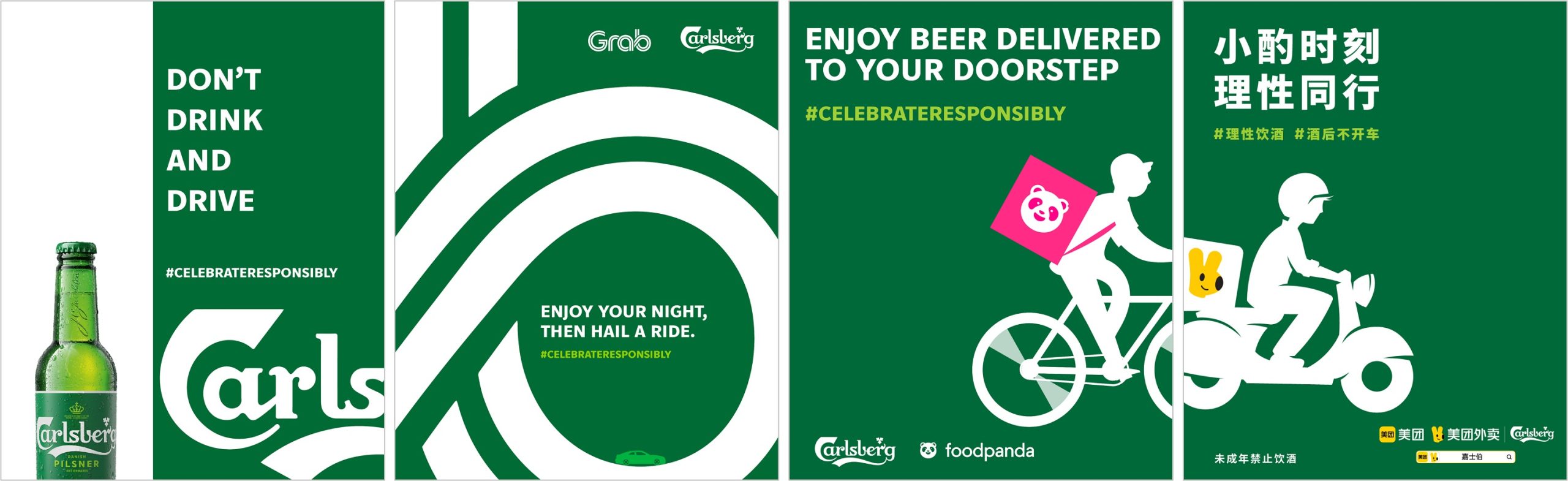 Carlsberg Asia lanza #CelebrateResponsibly en APAC en asociación con Grab, foodpanda y Meituan