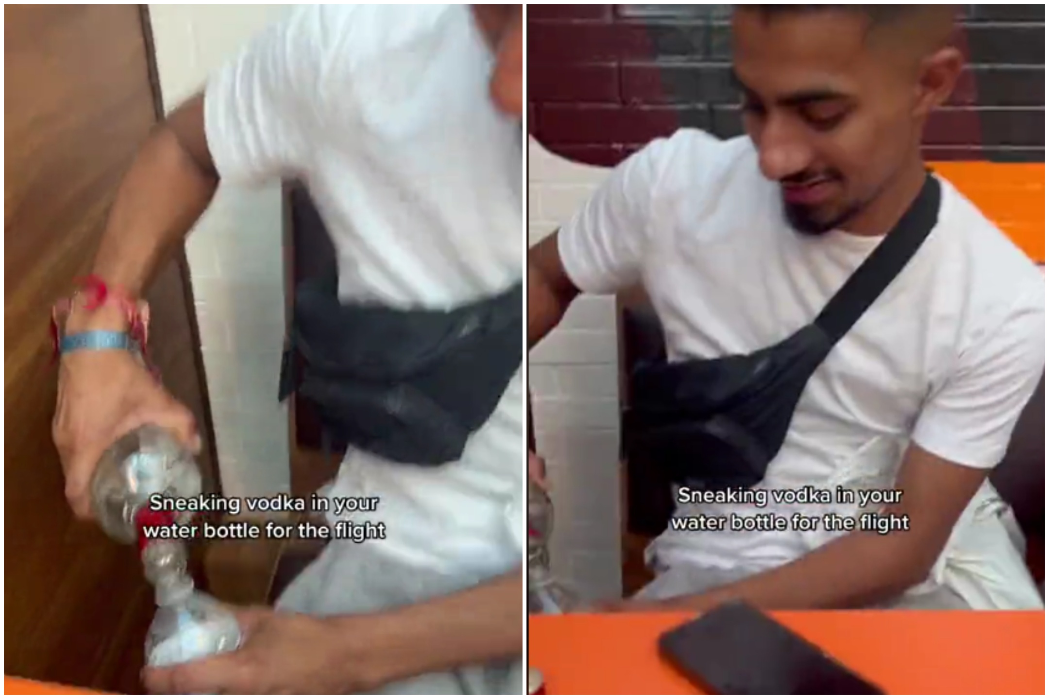 Vídeo: Los británicos llenan botellas de vodka antes de volar a España, mientras Ryanair prohíbe el agua tras el aumento de peleas y violencia a bordo